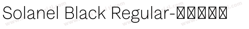 Solanel Black Regular字体转换